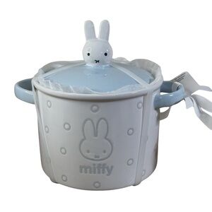 Miffy by Magenta light blue Ceramic Pot with Lid NWT ✨